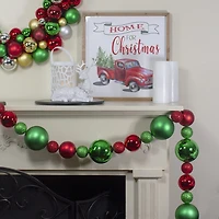 Northlight 3-Finish Shatterproof Ball Christmas Indoor Garland