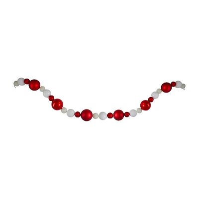 Northlight 3-Finish Red And White Christmas Indoor Garland