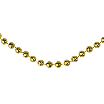 Northlight Shiny Gold Round Beaded Christmas Outdoor Garland