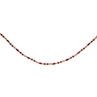 Northlight Shiny And Matte Red And Gold Beaded Unlit Christmas Outdoor Garland