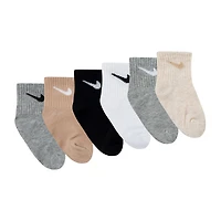 Nike Unisex 6 Pair Toddler Quarter Ankle Socks