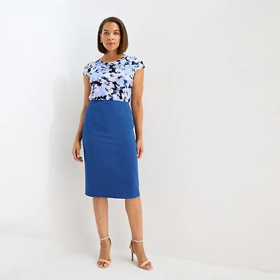 Black Label by Evan-Picone Womens Suit Skirt