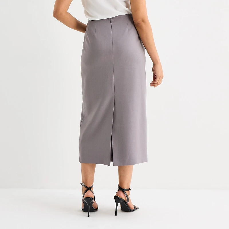 Black Label by Evan-Picone Womens Long Suit Skirt