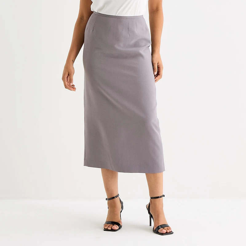 Black Label by Evan-Picone Womens Long Suit Skirt