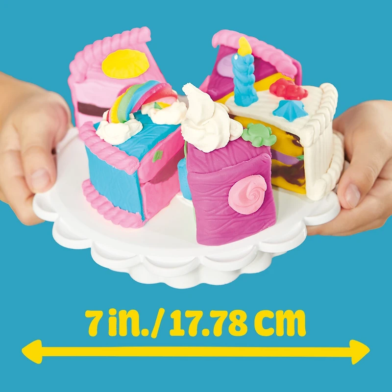 Play-Doh Super Slice Cake Play Kitchen Set Arts & Crafts Toys for Kids 3+