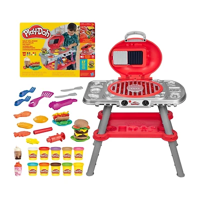 Play-Doh Sizzling Grill Playset Play Kitchen Toys for Kids 3+