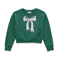 Jingle Ball Girls Round Neck Long Sleeve Sweatshirt