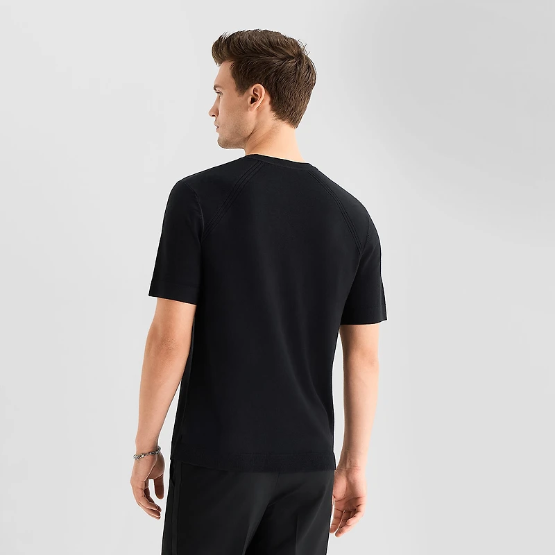 J. Ferrar Solid Mens Crew Neck Short Sleeve Pullover Sweater