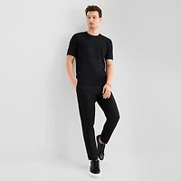 J. Ferrar Solid Mens Crew Neck Short Sleeve Pullover Sweater