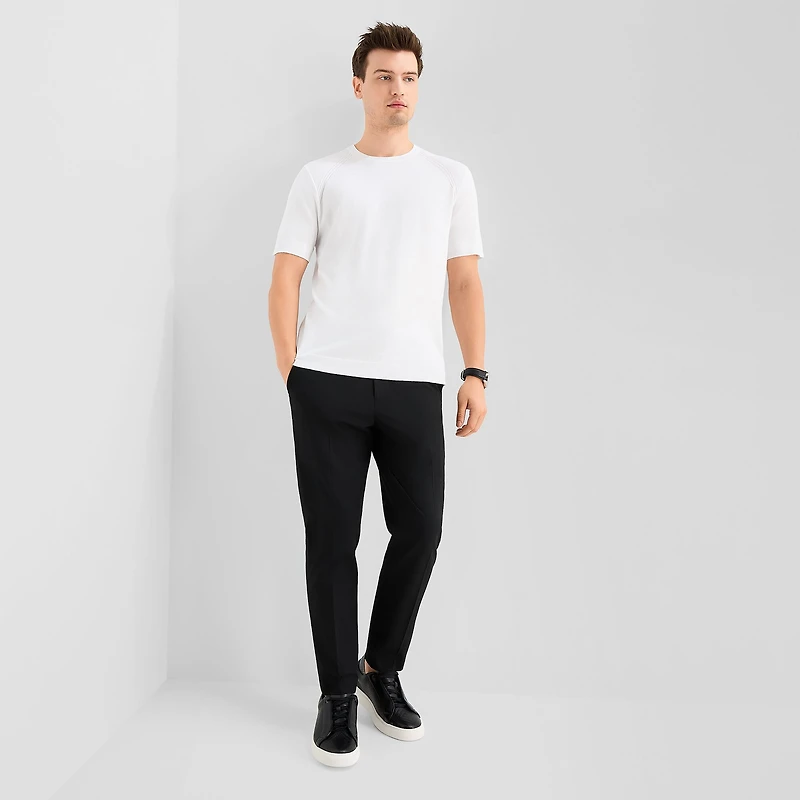 J. Ferrar Solid Mens Crew Neck Short Sleeve Pullover Sweater