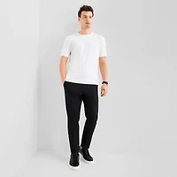 J. Ferrar Solid Mens Crew Neck Short Sleeve Pullover Sweater