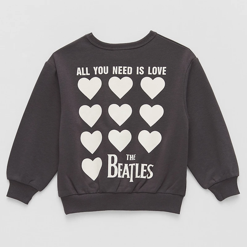Grayson Little Little & Big Kid Boys Crew Neck Long Sleeve The Beatles Sweatshirt