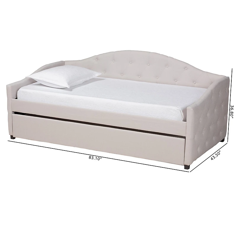 Becker Upholstered Daybed with Trundle