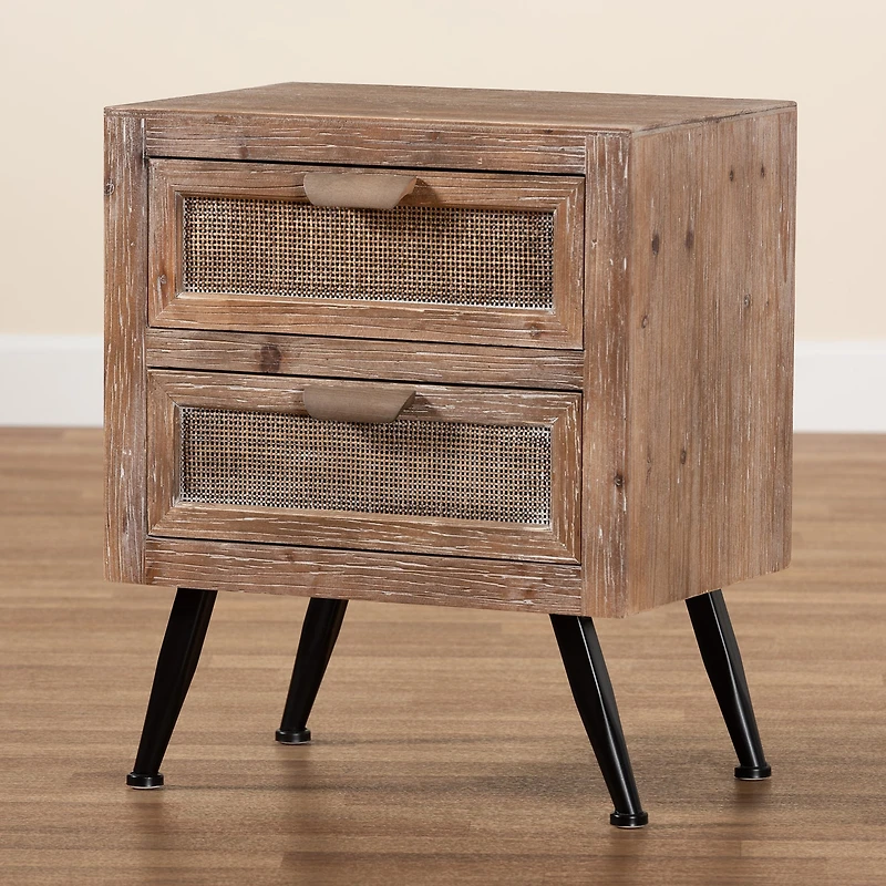 Calida Bedroom Collection Mid Century Nightstand
