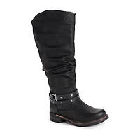 Muk Luks Womens Logger Victoria Stacked Heel Winter Boots