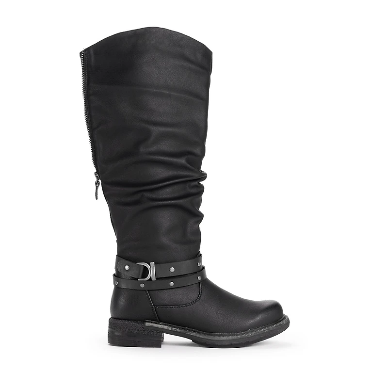 Muk Luks Womens Logger Victoria Stacked Heel Winter Boots