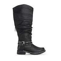 Muk Luks Womens Logger Victoria Stacked Heel Winter Boots
