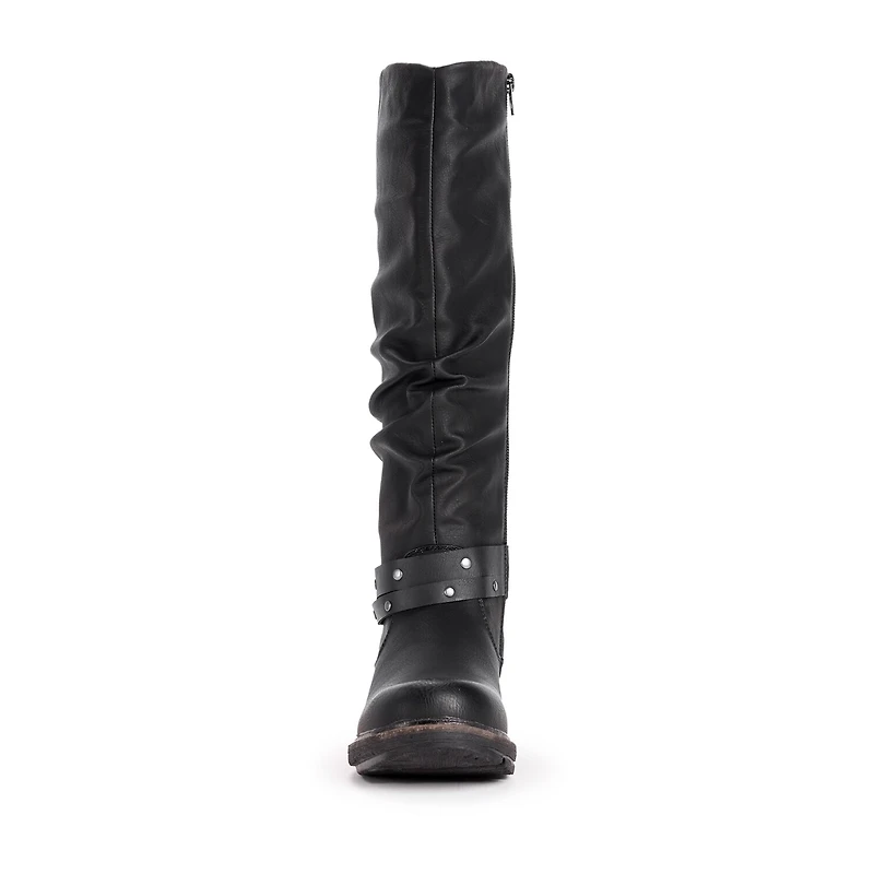 Muk Luks Womens Logger Victoria Stacked Heel Winter Boots