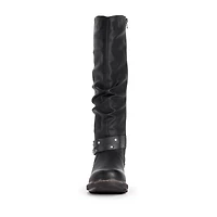 Muk Luks Womens Logger Victoria Stacked Heel Winter Boots