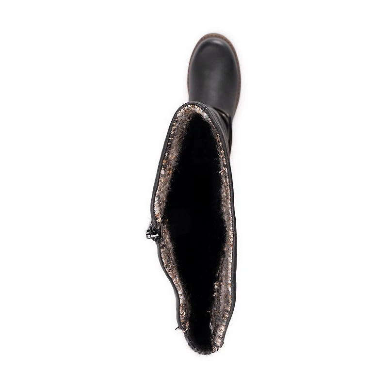 Muk Luks Womens Logger Victoria Stacked Heel Winter Boots