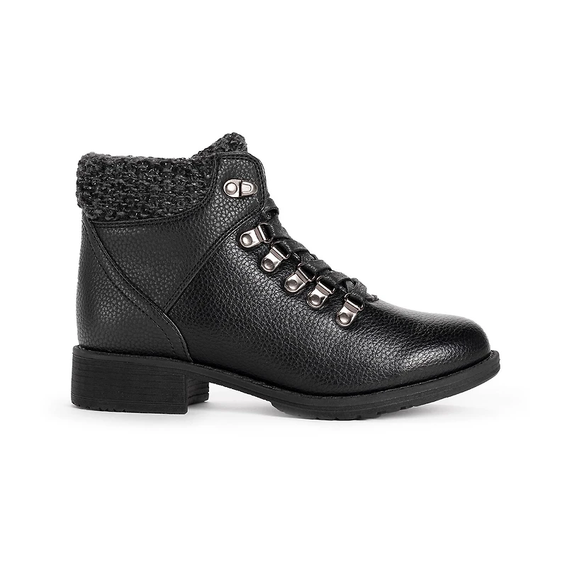 Muk Luks Womens Hiker Denali Stacked Heel Winter Boots