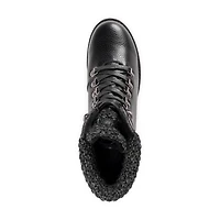 Muk Luks Womens Hiker Denali Stacked Heel Winter Boots