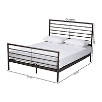 Alva Metal Headboard and Footboard Platform Bed