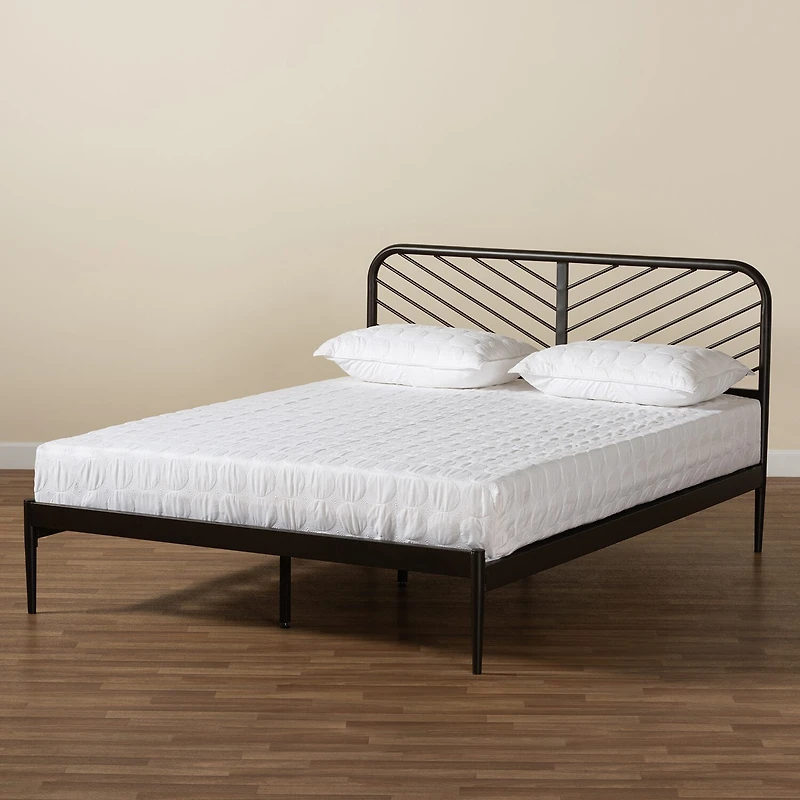Dora Metal Headboard and Footboard Platform Bed