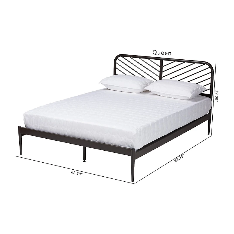 Dora Metal Headboard and Footboard Platform Bed