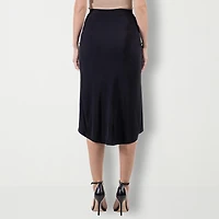 24seven Comfort Apparel Womens Mid Rise Pencil Skirt