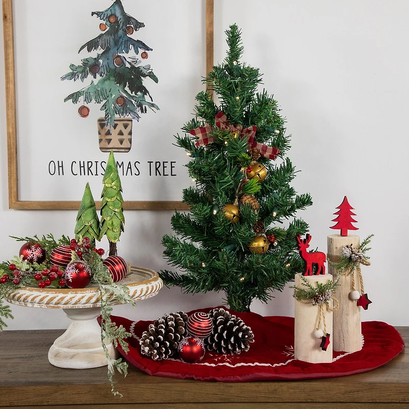 Northlight Medium Mixed Classic White Led Lights 2 Foot Pre-Lit Pine Christmas Tree