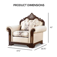 Furniture of America™ Dulupen Tufted Upholstered Wingback Chair