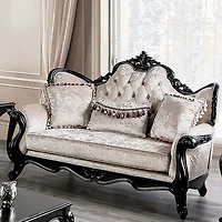 Furniture of America™ Raya Roll-Arm Upholstered Loveseat