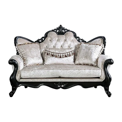 Furniture of America™ Raya Roll-Arm Upholstered Loveseat