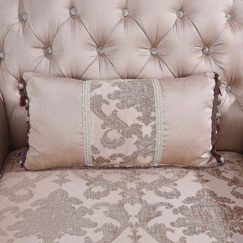 Furniture of America™ Noel Roll-Arm Upholstered Loveseat