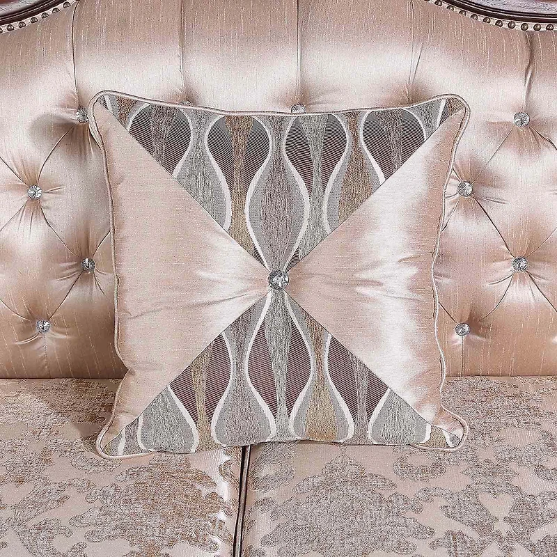 Furniture of America™ Noel Roll-Arm Upholstered Loveseat