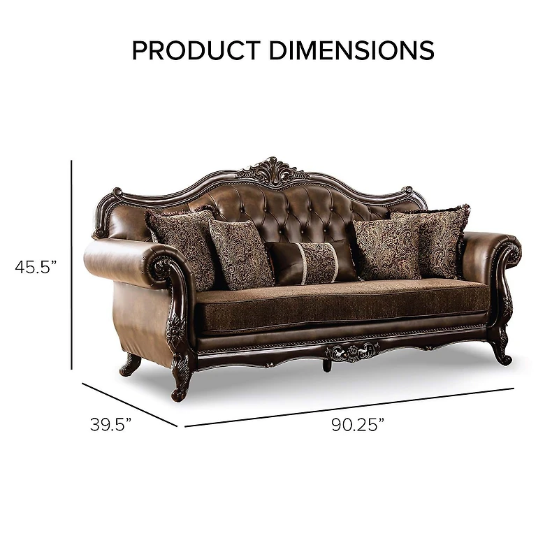 Furniture of America™ Somina Roll-Arm Sofa