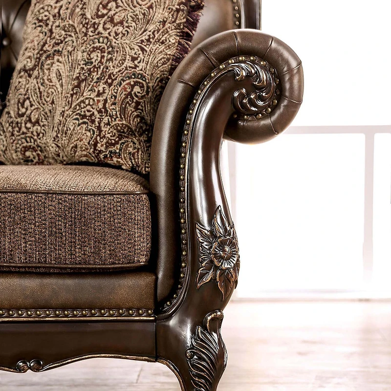 Furniture of America™ Somina Roll-Arm Sofa