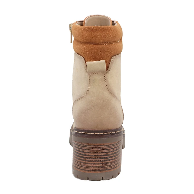 Yoki Womens Jolene-07 Stacked Heel Booties