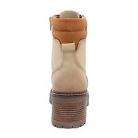Yoki Womens Jolene-07 Stacked Heel Booties