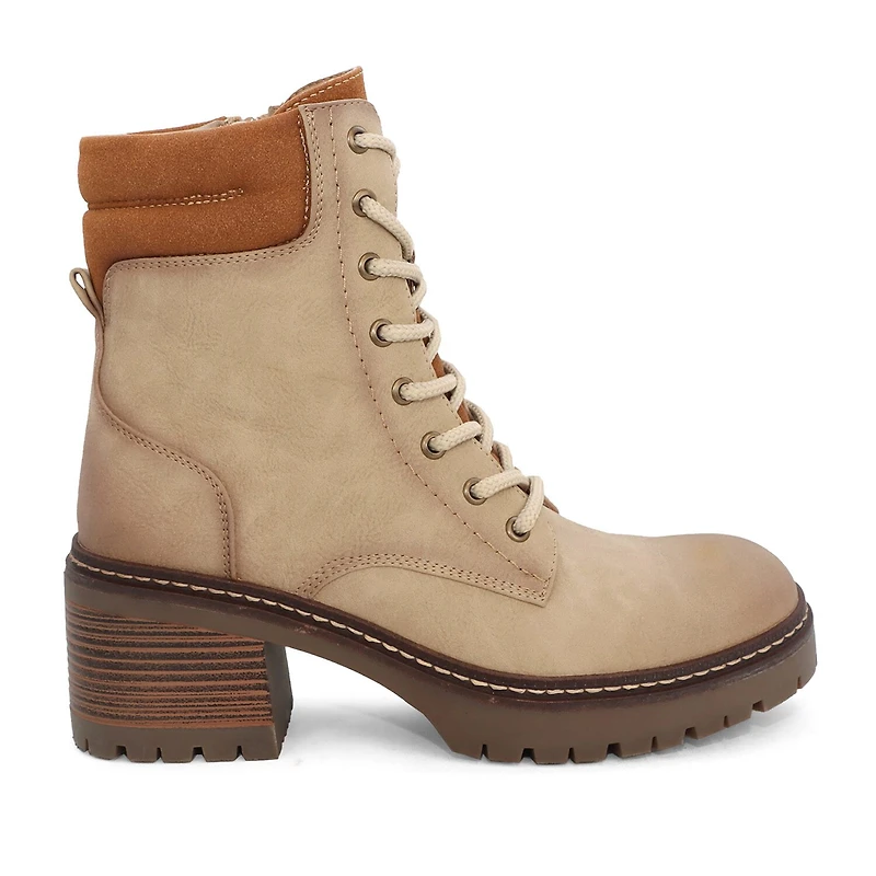 Yoki Womens Jolene-07 Stacked Heel Booties