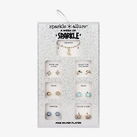 Sparkle Allure A Week Of Sparkle Womens Cubic Zirconia 14K Gold Over Brass Moon Star 7-pc. Jewelry Set