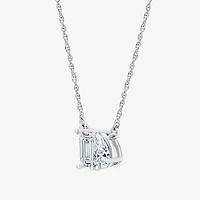 Yes, Please! Womens Lab Created White Sapphire Sterling Silver 18 Inch Pendant Necklace
