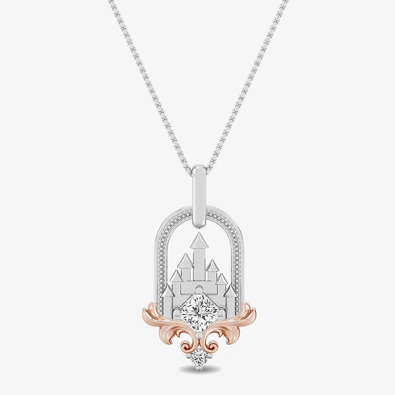 Majestic Princess (I, I2) Womens 1/4 CT. T.W. Lab Grown White Diamond Sterling Silver 18 Inch Pendant Necklace