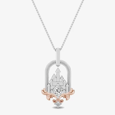 Majestic Princess (I, I2) Womens 1/4 CT. T.W. Lab Grown White Diamond Sterling Silver 18 Inch Pendant Necklace