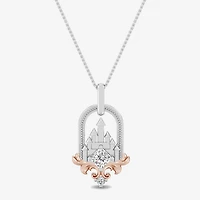 Majestic Princess (I, I2) Womens 1/4 CT. T.W. Lab Grown White Diamond Sterling Silver 18 Inch Pendant Necklace