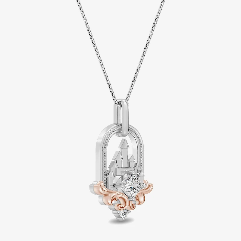 Majestic Princess (I, I2) Womens 1/4 CT. T.W. Lab Grown White Diamond Sterling Silver 18 Inch Pendant Necklace