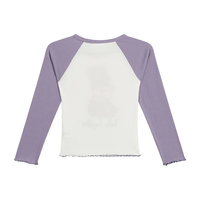 by&by girl Big Kid Girls Round Neck Long Sleeve Regular Fit Graphic T-Shirt