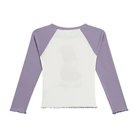 by&by girl Big Kid Girls Round Neck Long Sleeve Regular Fit Graphic T-Shirt