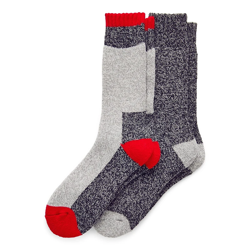 St. John's Bay Thermal Mens 2 Pair Big and Tall Boot Socks